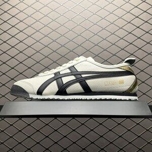 Black And White Mexico 66 Leather Sneakers Onitsuka Tiger